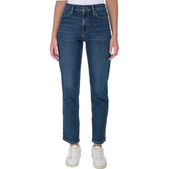 Calvin Klein Women High Rise Straight Leg Jean, Dark Blue‎ Size 16 - Picture 1 of 4